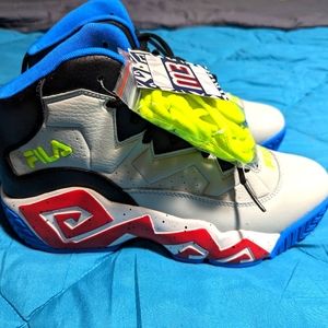 Fila MB Jamal Mashburn Grey Blue Red US men's size 11